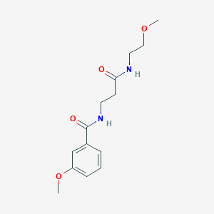 molecular formula C14H20N2O4 B4593232 3-methoxy-N-{3-[(2-methoxyethyl)amino]-3-oxopropyl}benzamide 