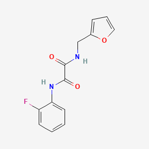 molecular formula C13H11FN2O3 B4593235 N-(2-氟苯基)-N'-(2-呋喃甲基)乙二酰胺 