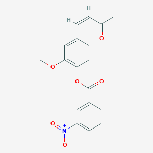 molecular formula C18H15NO6 B4593245 [2-methoxy-4-[(Z)-3-oxobut-1-enyl]phenyl] 3-nitrobenzoate 