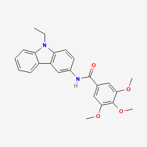 molecular formula C24H24N2O4 B4593262 3,4,5-三甲氧基苯甲酰胺-N-(9-乙基-9H-咔唑-3-基) 