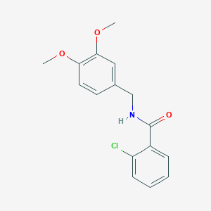 molecular formula C16H16ClNO3 B4593264 2-氯-N-(3,4-二甲氧基苄基)苯甲酰胺 