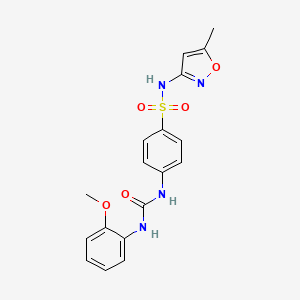 molecular formula C18H18N4O5S B4593279 4-({[(2-甲氧基苯基)氨基]羰基}氨基)-N-(5-甲基-3-异恶唑基)苯磺酰胺 