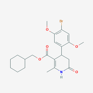 Cyclohexylmethyl 4-(4-bromo-2,5-dimethoxyphenyl)-2-methyl-6-oxo-1,4,5,6-tetrahydropyridine-3-carboxylate