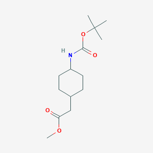 molecular formula C14H25NO4 B045933 4-N-BOC-环己基乙酸甲酯 CAS No. 215789-45-0