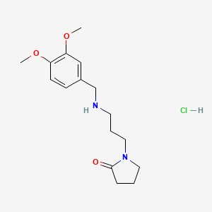 molecular formula C16H25ClN2O3 B4593312 盐酸1-{3-[(3,4-二甲氧基苯甲基)氨基]丙基}-2-吡咯烷酮 