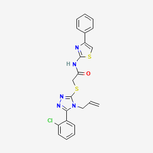 2-{[4-allyl-5-(2-chlorophenyl)-4H-1,2,4-triazol-3-yl]thio}-N-(4-phenyl-1,3-thiazol-2-yl)acetamide