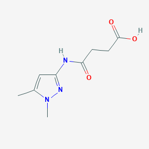 molecular formula C9H13N3O3 B4593347 4-((1,5-Dimethyl-1H-pyrazol-3-yl)amino)-4-oxobutanoic acid 