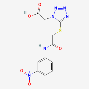 2-(5-{[2-(3-NITROANILINO)-2-OXOETHYL]SULFANYL}-1H-1,2,3,4-TETRAAZOL-1-YL)ACETIC ACID