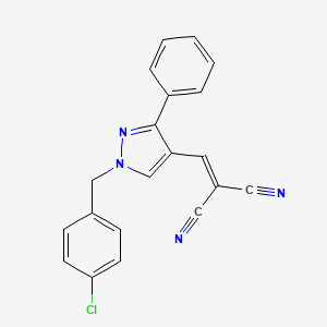 {[1-(4-chlorobenzyl)-3-phenyl-1H-pyrazol-4-yl]methylene}malononitrile