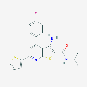 3-amino-4-(4-fluorophenyl)-N-isopropyl-6-(2-thienyl)thieno[2,3-b]pyridine-2-carboxamide