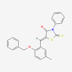 molecular formula C24H19NO2S2 B4593389 5-[2-(benzyloxy)-5-methylbenzylidene]-3-phenyl-2-thioxo-1,3-thiazolidin-4-one 