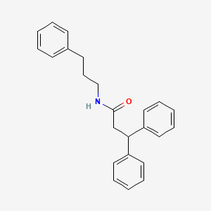 3,3-diphenyl-N-(3-phenylpropyl)propanamide