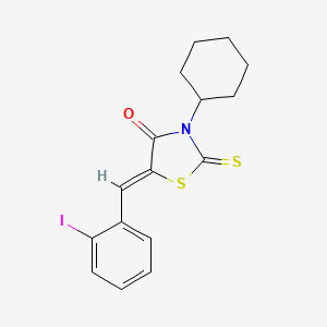 (5Z)-3-cyclohexyl-5-[(2-iodophenyl)methylidene]-2-sulfanylidene-1,3-thiazolidin-4-one