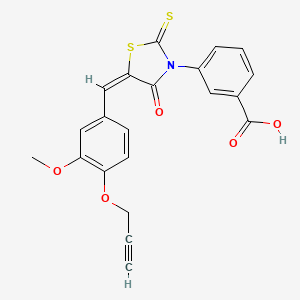 3-{5-[3-methoxy-4-(2-propyn-1-yloxy)benzylidene]-4-oxo-2-thioxo-1,3-thiazolidin-3-yl}benzoic acid