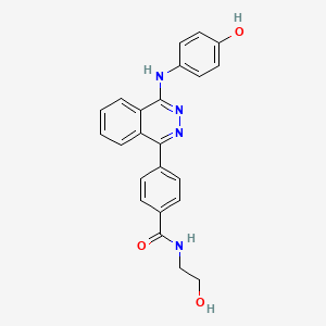 molecular formula C23H20N4O3 B4593426 N-(2-羟乙基)-4-{4-[(4-羟苯基)氨基]-1-酞嗪基}苯甲酰胺 