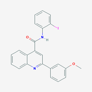 molecular formula C23H17IN2O2 B4593439 N-(2-iodophenyl)-2-(3-methoxyphenyl)quinoline-4-carboxamide 