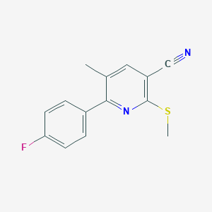 molecular formula C14H11FN2S B459344 6-(4-Fluorophenyl)-5-methyl-2-(methylsulfanyl)nicotinonitrile CAS No. 488092-99-5