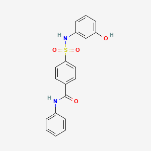 molecular formula C19H16N2O4S B4593449 4-[(3-hydroxyphenyl)sulfamoyl]-N-phenylbenzamide 