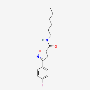 molecular formula C16H21FN2O2 B4593466 3-(4-氟苯基)-N-己基-4,5-二氢-5-异恶唑甲酰胺 