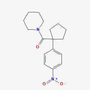 molecular formula C17H22N2O3 B4593475 1-{[1-(4-硝基苯基)环戊基]羰基}哌啶 