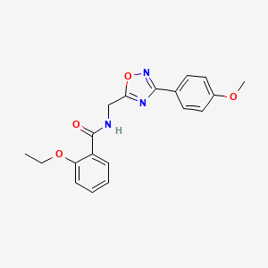 molecular formula C19H19N3O4 B4593490 2-ethoxy-N-{[3-(4-methoxyphenyl)-1,2,4-oxadiazol-5-yl]methyl}benzamide 