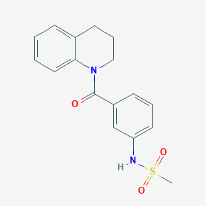 molecular formula C17H18N2O3S B4593500 N-[3-(3,4-dihydro-1(2H)-quinolinylcarbonyl)phenyl]methanesulfonamide 