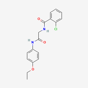 molecular formula C17H17ClN2O3 B4593512 2-chloro-N-{2-[(4-ethoxyphenyl)amino]-2-oxoethyl}benzamide 