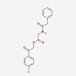 molecular formula C18H16ClNO4 B4593533 2-(4-CHLOROPHENYL)-2-OXOETHYL 2-[(2-PHENYLACETYL)AMINO]ACETATE 