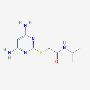 molecular formula C9H15N5OS B459355 2-[(4,6-diaminopyrimidin-2-yl)sulfanyl]-N-(1-methylethyl)acetamide CAS No. 445266-33-1