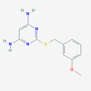 molecular formula C12H14N4OS B459356 2-(3-甲氧基苄硫基)嘧啶-4,6-二胺 CAS No. 356100-04-4