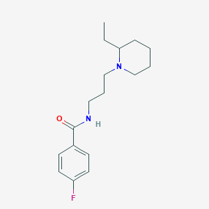 molecular formula C17H25FN2O B4593560 N-[3-(2-ethyl-1-piperidinyl)propyl]-4-fluorobenzamide 