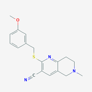 2-[(3-Methoxybenzyl)sulfanyl]-6-methyl-5,6,7,8-tetrahydro[1,6]naphthyridine-3-carbonitrile