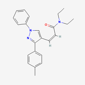 molecular formula C23H25N3O B4593579 N,N-二乙基-3-[3-(4-甲基苯基)-1-苯基-1H-吡唑-4-基]丙烯酰胺 