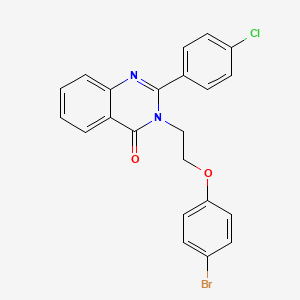 molecular formula C22H16BrClN2O2 B4593582 3-[2-(4-溴苯氧基)乙基]-2-(4-氯苯基)-4(3H)-喹唑啉酮 