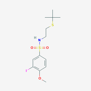 molecular formula C13H20INO3S2 B4593595 N-[2-(叔丁基硫代)乙基]-3-碘-4-甲氧基苯磺酰胺 