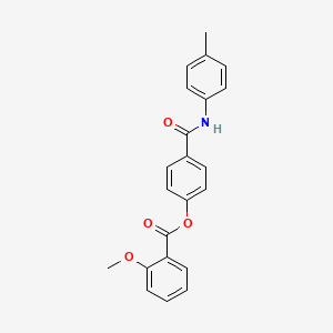 molecular formula C22H19NO4 B4593603 [4-[(4-Methylphenyl)carbamoyl]phenyl] 2-methoxybenzoate 