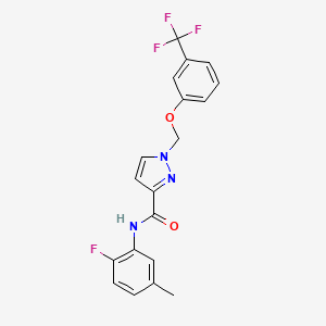 N-(2-fluoro-5-methylphenyl)-1-{[3-(trifluoromethyl)phenoxy]methyl}-1H-pyrazole-3-carboxamide