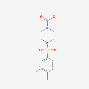 molecular formula C14H20N2O4S B4593695 methyl 4-[(3,4-dimethylphenyl)sulfonyl]-1-piperazinecarboxylate 