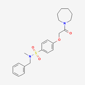 4-[2-(azepan-1-yl)-2-oxoethoxy]-N-benzyl-N-methylbenzenesulfonamide