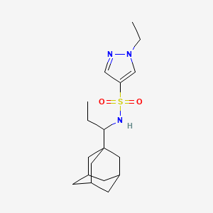 molecular formula C18H29N3O2S B4593744 N~4~-[1-(1-ADAMANTYL)PROPYL]-1-ETHYL-1H-PYRAZOLE-4-SULFONAMIDE 