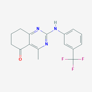 molecular formula C16H14F3N3O B4593777 4-甲基-2-{[3-(三氟甲基)苯基]氨基}-7,8-二氢-5(6H)-喹唑啉酮 