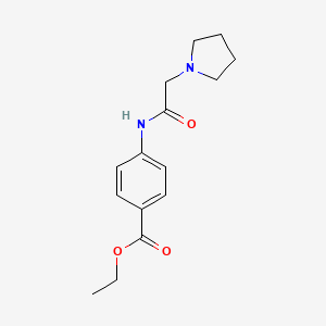 molecular formula C15H20N2O3 B4593788 4-[(1-吡咯烷酰基)氨基]苯甲酸乙酯 