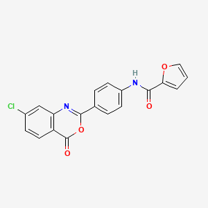 N-[4-(7-chloro-4-oxo-4H-3,1-benzoxazin-2-yl)phenyl]-2-furamide