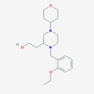 molecular formula C20H32N2O3 B4593811 2-[1-(2-乙氧基苄基)-4-(四氢-2H-吡喃-4-基)-2-哌嗪基]乙醇 