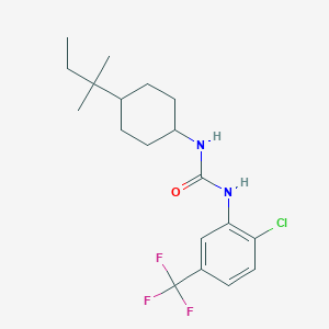 molecular formula C19H26ClF3N2O B4593832 N-[2-CHLORO-5-(TRIFLUOROMETHYL)PHENYL]-N'-[4-(TERT-PENTYL)CYCLOHEXYL]UREA 