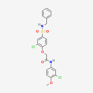 2-[4-(benzylsulfamoyl)-2-chlorophenoxy]-N-(3-chloro-4-methoxyphenyl)acetamide