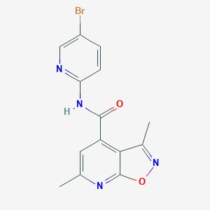 molecular formula C14H11BrN4O2 B4593861 N-(5-溴-2-吡啶基)-3,6-二甲基异恶唑并[5,4-b]吡啶-4-甲酰胺 