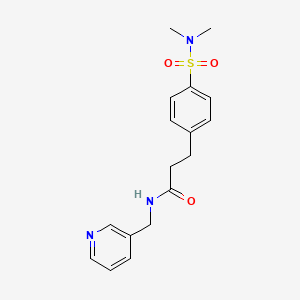 molecular formula C17H21N3O3S B4593874 3-{4-[(二甲氨基)磺酰基]苯基}-N-(3-吡啶基甲基)丙酰胺 