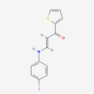 molecular formula C13H10INOS B4593885 3-[(4-碘苯基)氨基]-1-(2-噻吩基)-2-丙烯-1-酮 