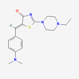 molecular formula C18H24N4OS B4593898 5-[4-(二甲氨基)亚苄基]-2-(4-乙基-1-哌嗪基)-1,3-噻唑-4(5H)-酮 